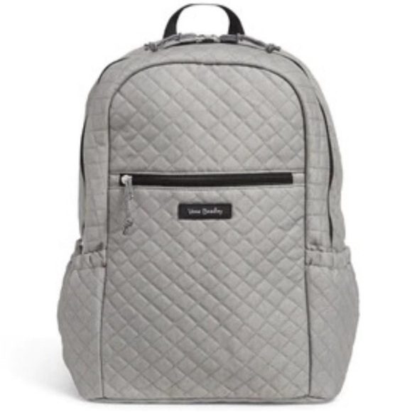 Vera Bradley Essential Campus Backpack Denim Gray Cotton NWT - Picture 1 of 1